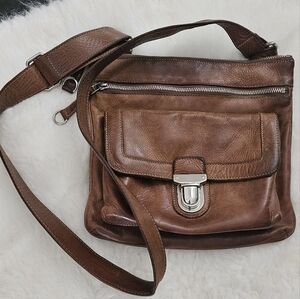 ROOTS Vintage Leather Crossbody Bag, Canadian